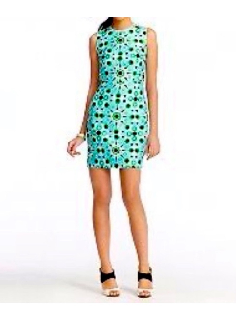 Kate Spade Dress Abstract print Blue Green Black
